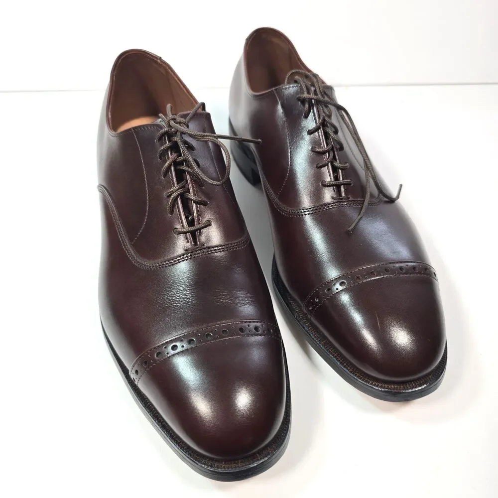 Allen Edmonds Fifth Avenue 5795 Brown Cap Toe Oxford Shoes Men's 8.5 D USA